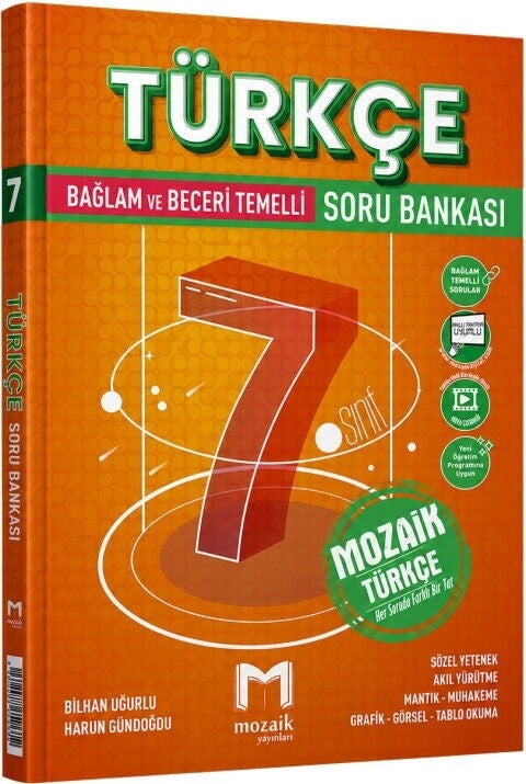 7. Sınıf Türkçe Soru Bankası Mozaik Yayınları kitap kapağı