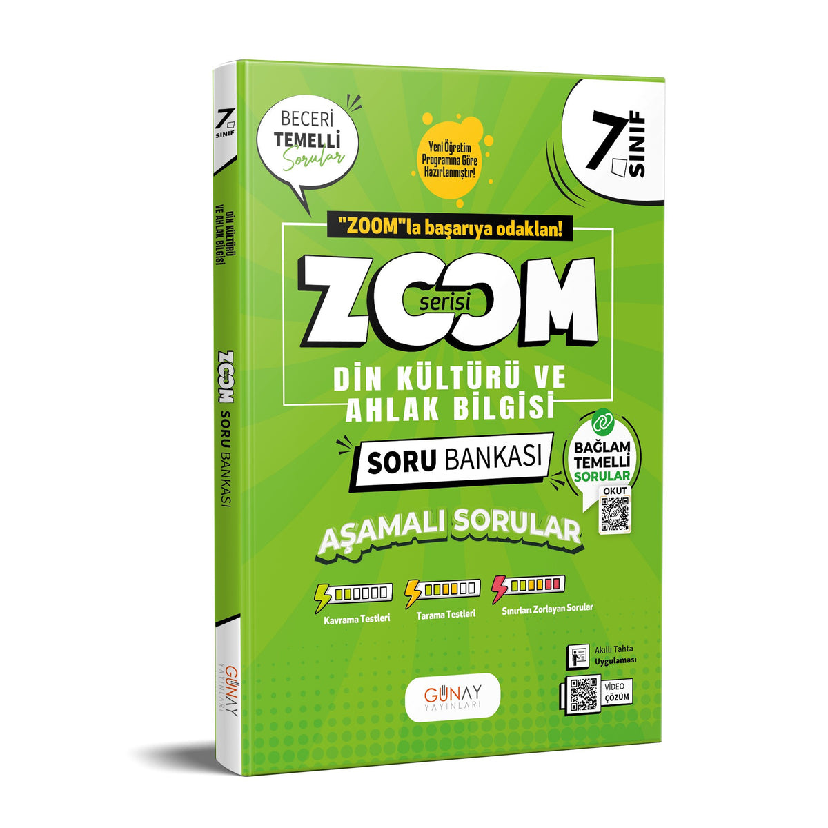 7. Sınıf Zoom Serisi Din Kültürü ve Ahlak Bilgisi Soru Bankası Günay Yayınları kitap kapağı