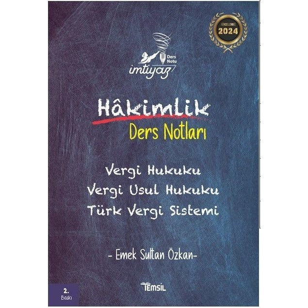 İmtiyaz Vergi Hukuku Vergi Usul Hukuku Türk Vergi Sistemi Hakimlik Ders Notları | Temsil Kitap (Ciltsiz)