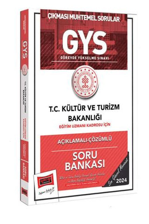 GYS Kültür ve Turizm Bakanlığı Eğitim Uzmanı Kadrosu İçin Açıklamalı Çözümlü Soru Bankası | Yargı Yayınevi (Ciltsiz)