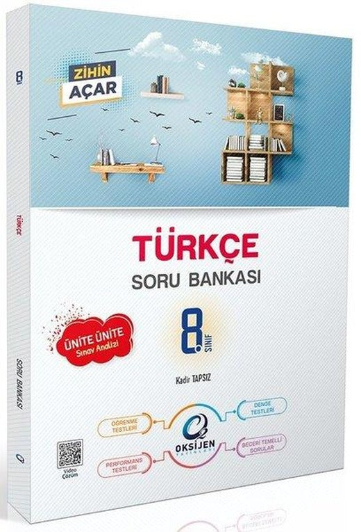 Oksijen 8. Sınıf Türkçe Soru Bankası | Oksijen Yayınları - Eğitim (İnce Kapak)