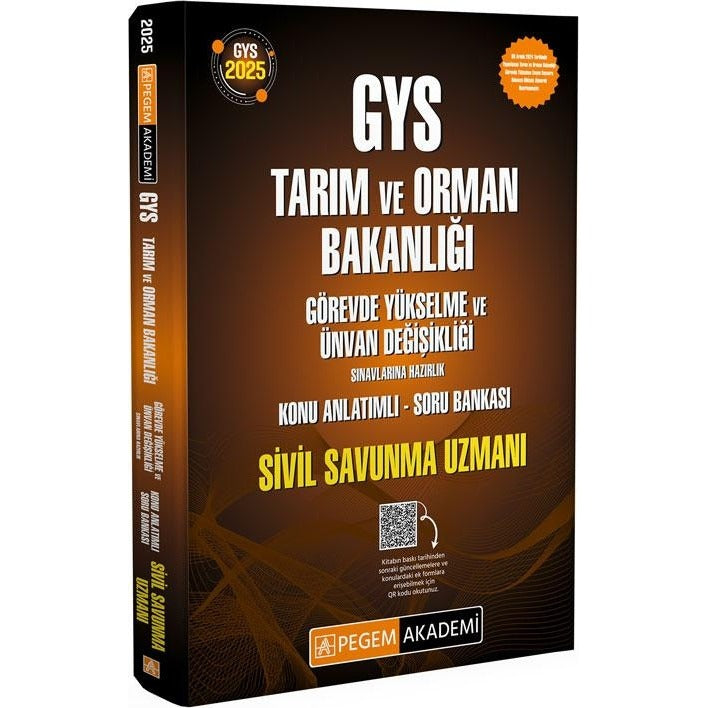 2025 GYS Tarım ve Orman Bakanlığı Görevde Yükselme Sınavlarına Hazırlık Konu Anlatımlı Soru Bankası - Sivil Savunma Uzmanı