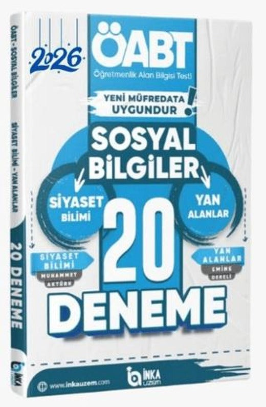 2026 ÖABT Sosyal Bilgiler Yan Alanlar - Siyaset Bilimi 20 Deneme | İnka Uzem (Ciltsiz)