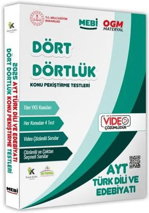 2026 YKS-AYT MEBİ-OGM Dört Dörtlük Türk Dili Edebiyatı Pekiştirme Testi Soru Bankası Video Çözümlü
