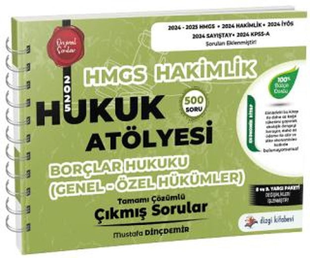 Hukuk Atölyesi HMGS Hakimlik Borçlar Hukuku Genel Özel Hükümler Çıkmış Sorular Çözümlü | Dizgi Kitap (Ciltsiz)