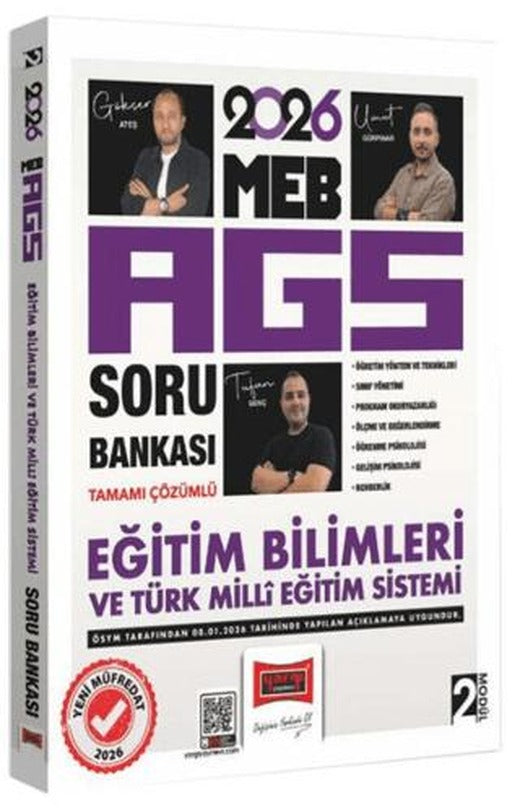 2026 MEB-AGS Eğitim Bilimleri ve Türk Milli Eğitim Sistemi Tamamı Çözümlü Soru Bankası Modül 2 | Yargı Yayınevi (Ciltsiz)