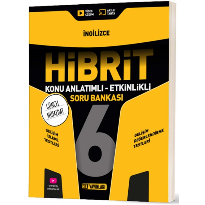 6. Sınıf Hibrit İngilizce Soru Bankası | Hız Yayınları (İnce Kapak)