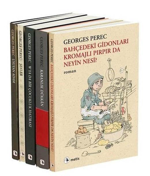 Georges Perec 5 Kitap Takım - Hediyeli | Metis Yayınları (İnce Kapak)