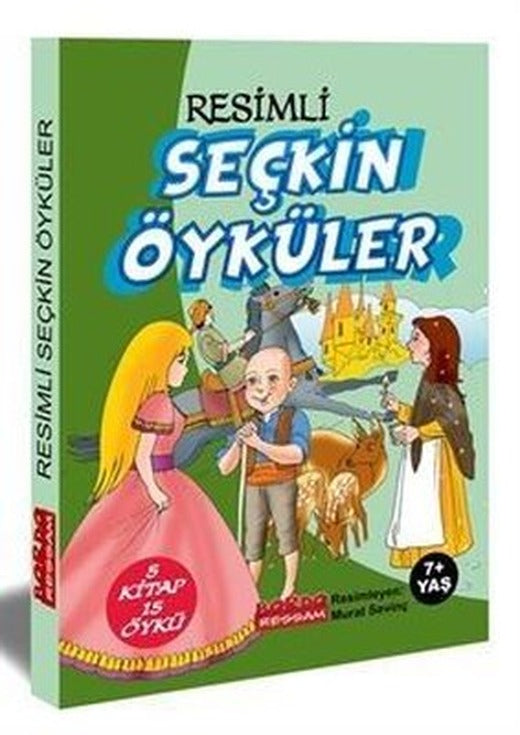 Resimli Seçkin Öyküler 5 Kitap 15 Öykü Seti - 7+ Yaş | Bordo Ressam