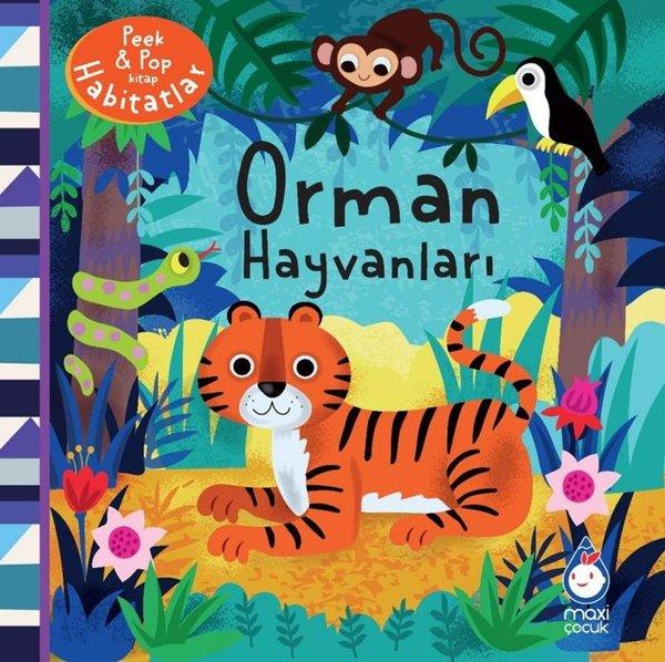 Orman Hayvanları - Peek & Pop Kitap Habitatlar | Maxi Çocuk (İnce Kapak) - Resim 1