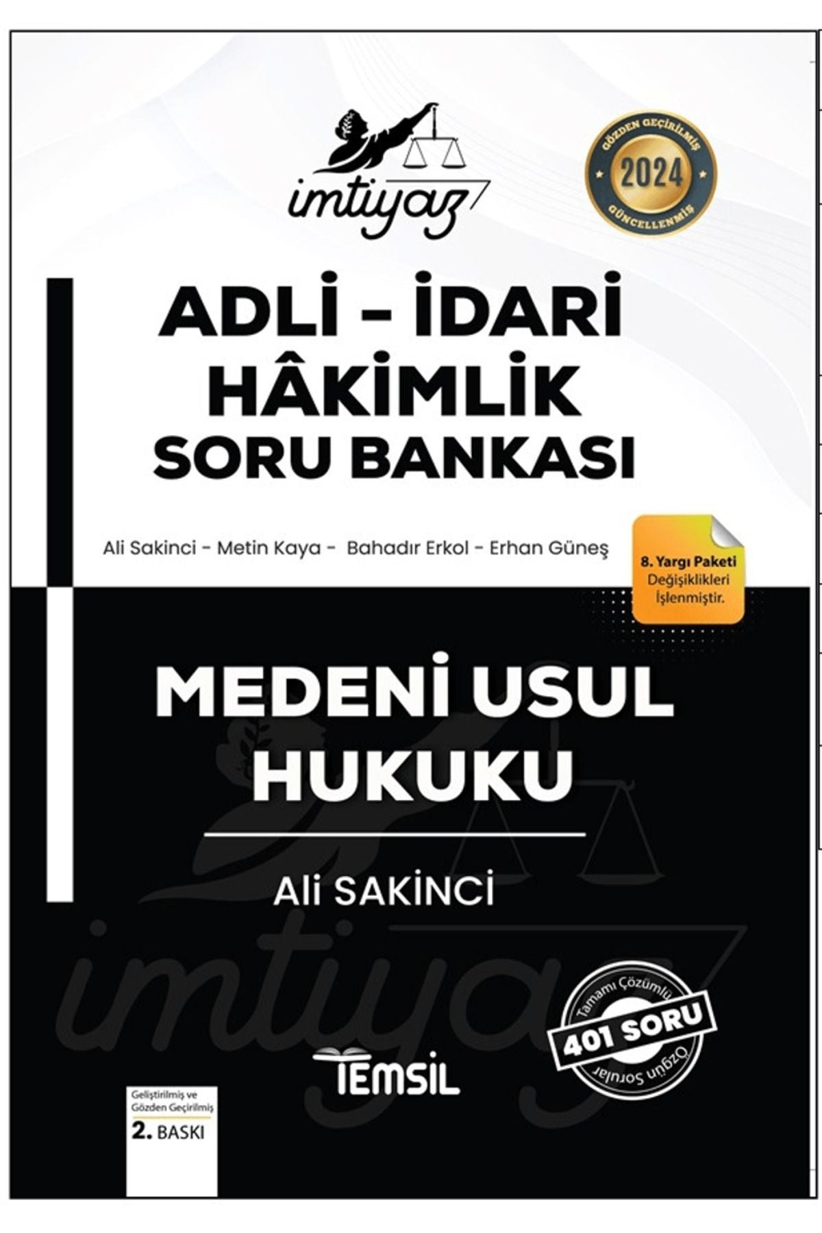 İmtiyaz Adli - İdari Hakimlik Medeni Usul Hukuku Soru Bankası | Temsil Kitap (Ciltsiz)