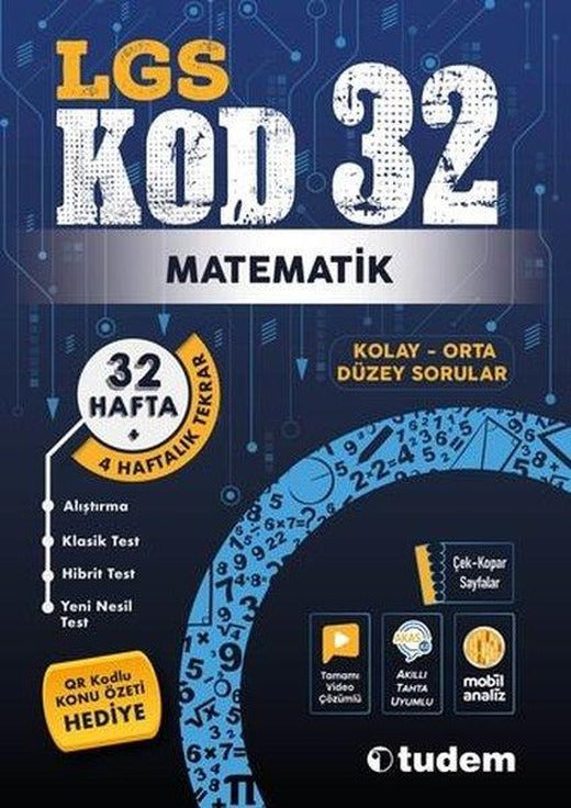 LGS Matematik Kod 32 | Tudem Yayınları - Ders Kitapları (İnce Kapak)