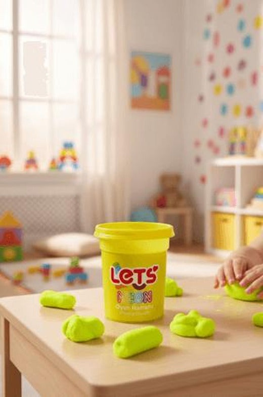 Let's Neon Oyun Hamuru Sarı 110g | Lets