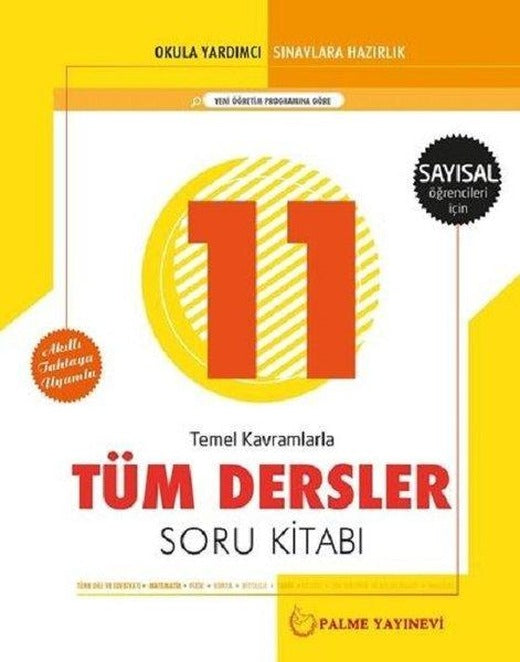 Palme 11.Sınıf Tüm Dersler Soru (Sayısal) 2019 | Palme Eğitim (İnce Kapak)