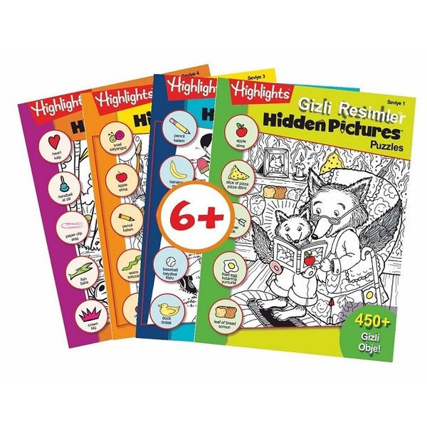 Highlights Hidden Pictures Puzzles (Gizli Resimler) 4'lü Set