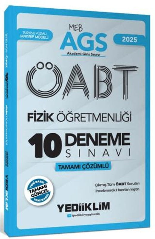 2025 MEB AGS ÖABT Fizik Öğretmenliği Tamamı Çözümlü 10 Deneme Sınavı
