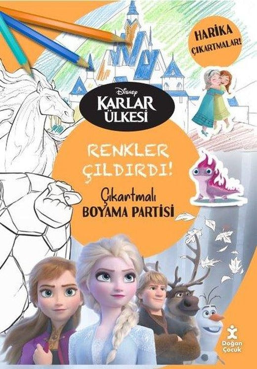 Disney Karlar Ülkesi Renkler Çıldırdı! Çıkartmalı Boyama Partisi | Doğan Çocuk (İnce Kapak)