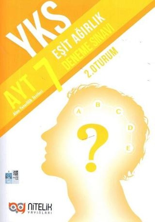 Nitelik YKS AYT Eşit Ağırlık 7 Deneme Sınavı (2. Oturum) | Nitelik Yayınları (Ciltsiz)