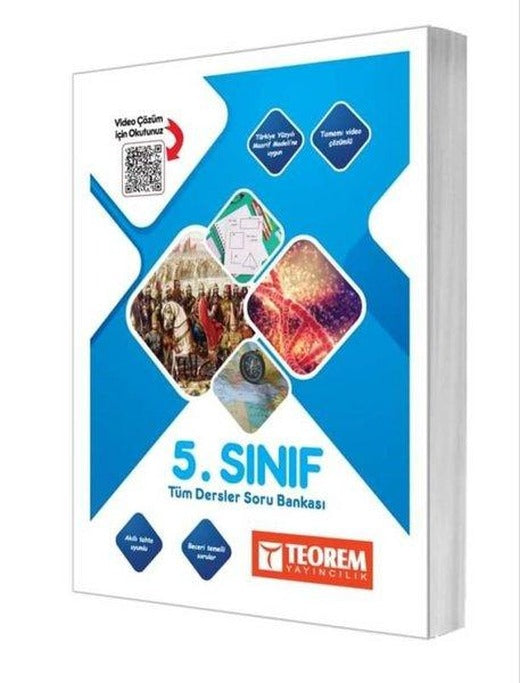 5. Sınıf Tüm Dersler Soru Bankası Tamamı Video Çözümlü | Teorem Yayınları (İnce Kapak)