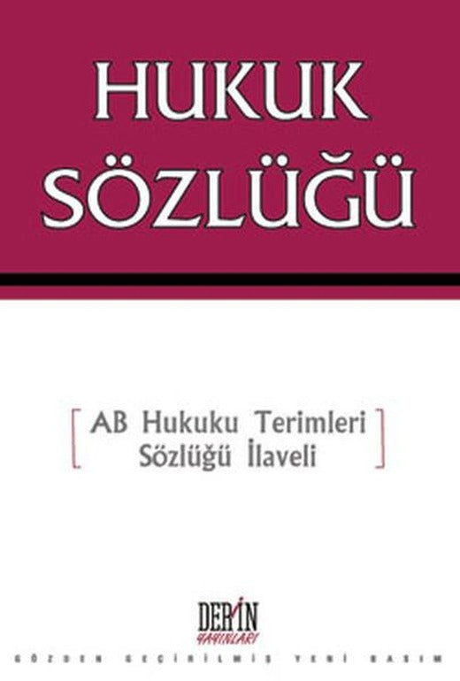 Hukuk Sözlüğü | Derin Yayınları (İnce Kapak)