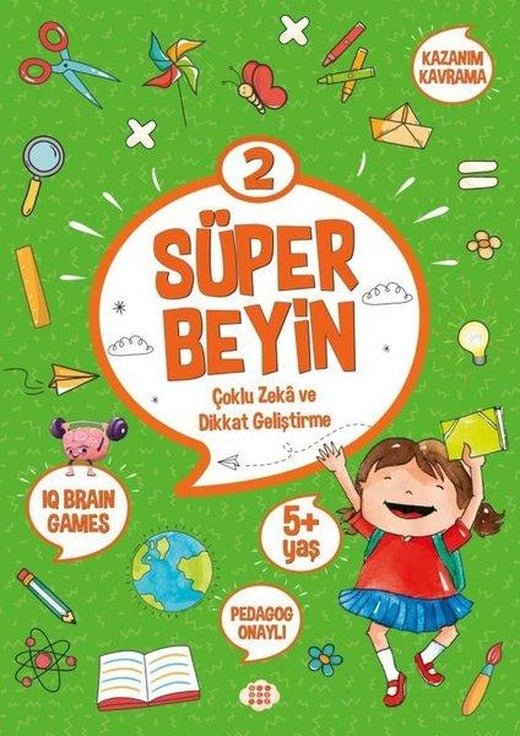 Süper Beyin 2 - Çoklu Zeka ve Dikkat Geliştirme 5+ Yaş | Dokuz Yayınları (İnce Kapak)