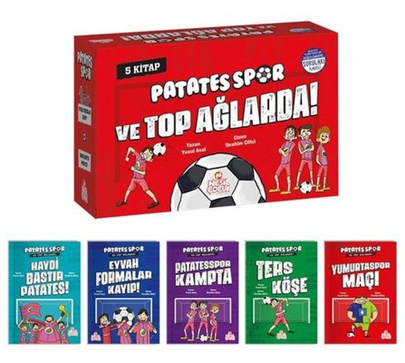 Patatesspor ve Top Ağlarda! Set + Soru Kitapçığı - 5 Kitap Takım | Nesil Çocuk Yayınları