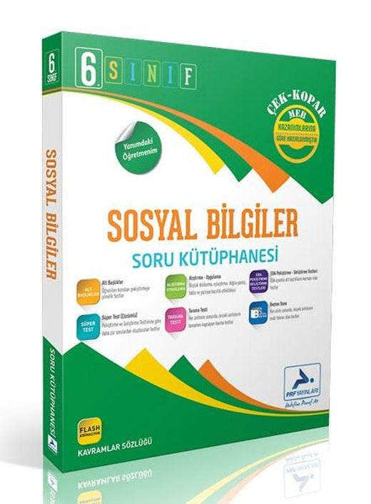 6.Sınıf Sosyal Bilgiler Soru Kütüphanesi PRF Yayınları
