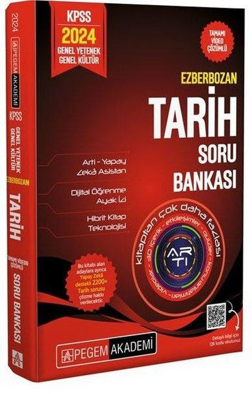 2024 KPSS Ezberbozan Genel Yetenek Genel Kültür Tarih Soru Bankası | Pegem Akademi Yayıncılık (İnce Kapak)