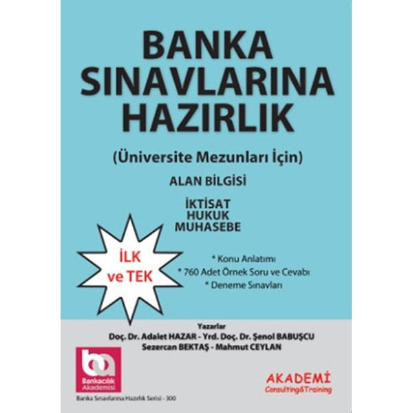 Bankacılık Sınavlarına Hazırlık 2 Alan Bilgisi | Akademi Consulting (İnce Kapak)