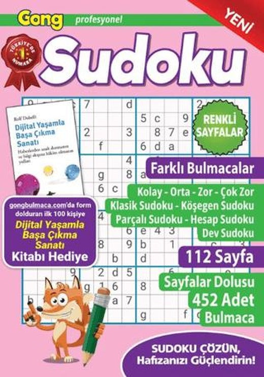 Gong Profesyonel Sudoku 18 | Maxi Yayıncılık (Ciltsiz)