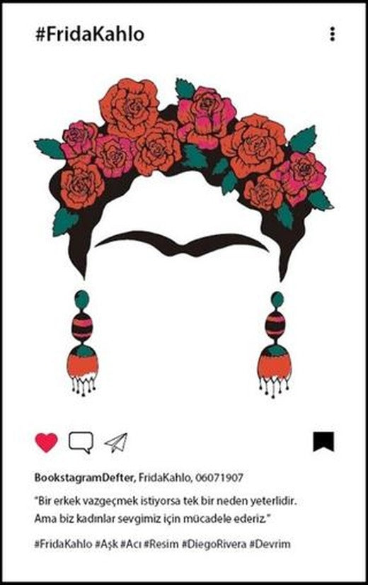 Frida Kahlo Desen Bookstagram Defter | Aylak Adam Kültür Sanat Yayıncılık