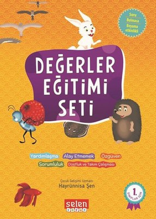 Değerler Eğitimi Seti-5 Kitap Takım | Selen Çocuk (İnce Kapak)