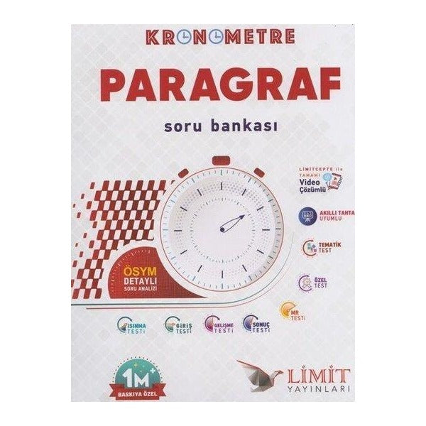 Kronometre Paragraf Soru Bankası 1M Baskıya Özel | Limit Yayınları (İnce Kapak)