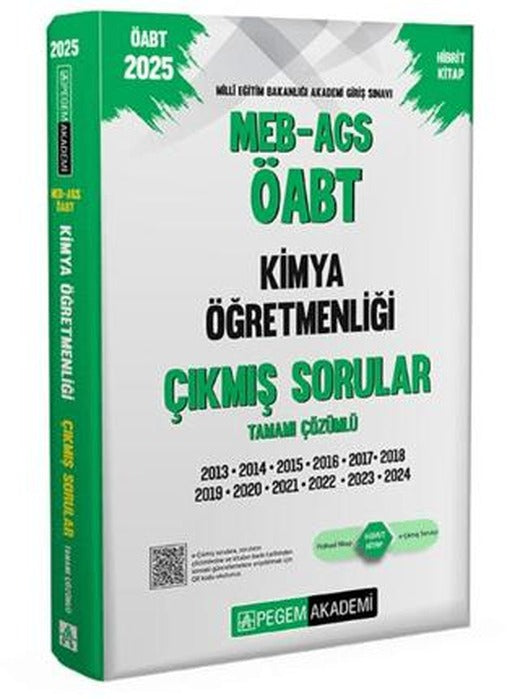 2025 MEB-AGS-ÖABT Kimya Öğretmenliği Tamamı Çözümlü Çıkmış Sorular | Pegem Akademi Yayıncılık (Ciltsiz)