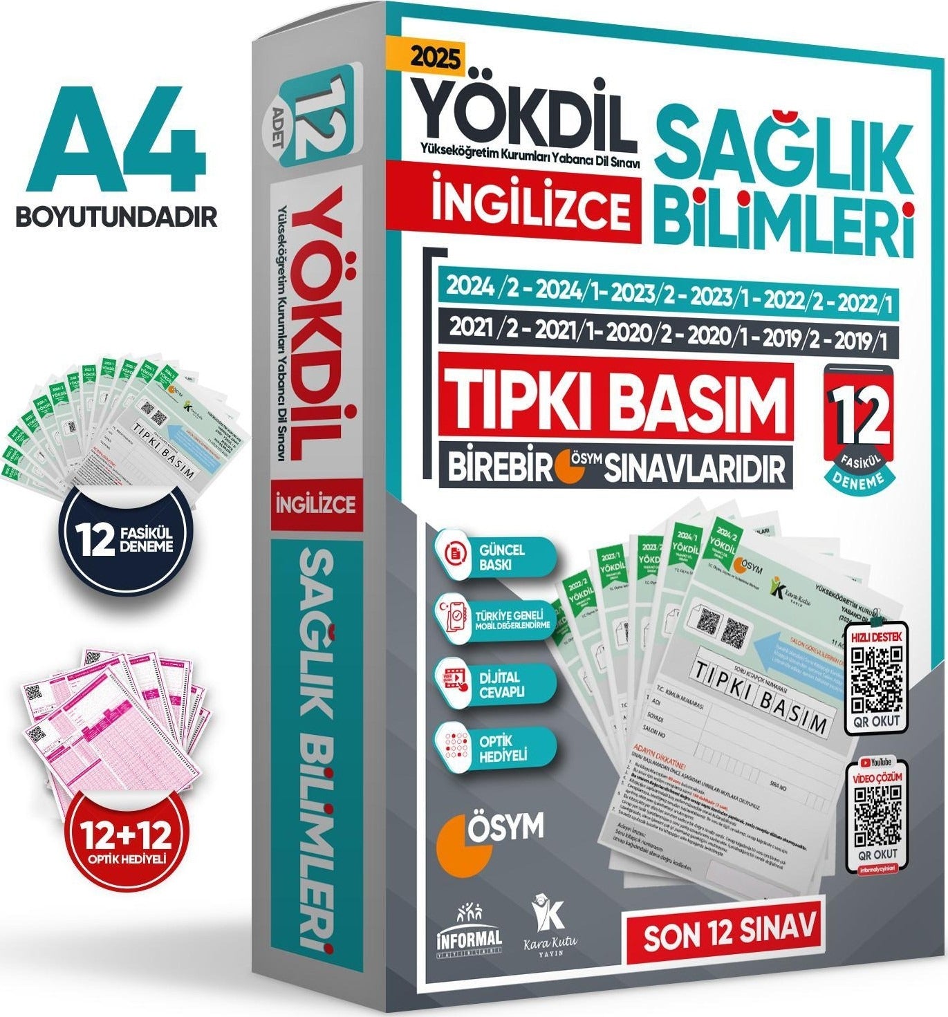 2026 YÖKDİL İngilizce SAĞLIK BİLİMLERİ ÖSYM Çıkmış Soru Tıpkı Basım Paket Deneme 14lü Türkiye Geneli