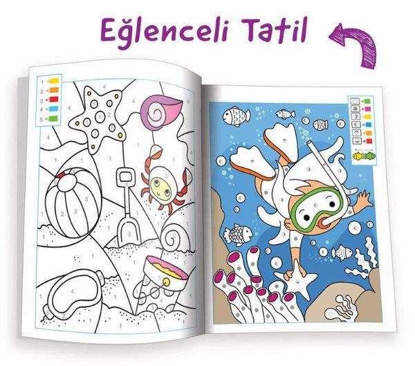 Eğlenceli Tatil 5-6 Yaş-Kodlamalı Eğitici Boyama Kitabı-2.Seviye | Sincap Kitap (İnce Kapak) - Resim 2