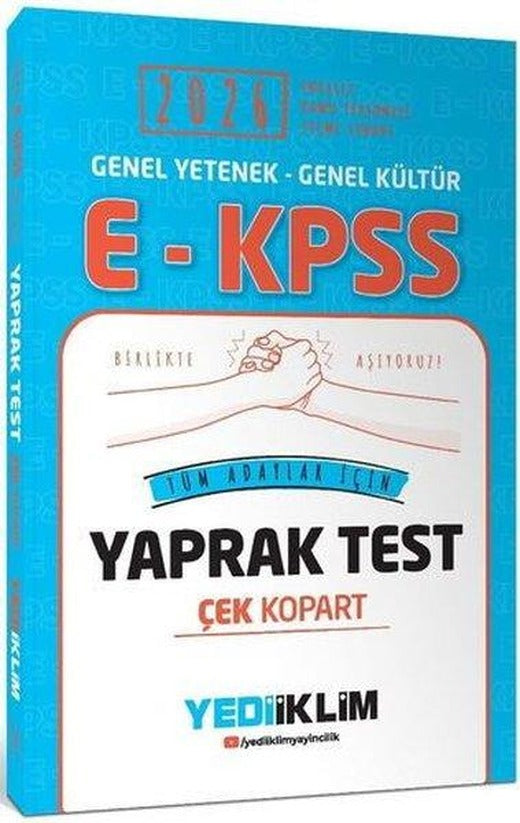 2026 E-KPSS GY - GK Tüm Adaylar İçin Çek Kopart Yaprak Test | Yediiklim Yayınları (İnce Kapak)