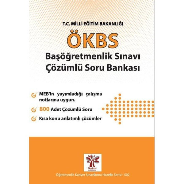 ÖKBS Başöğretmenlik Sınavı Çözümlü Soru Bankası | Akademi Consulting (İnce Kapak)