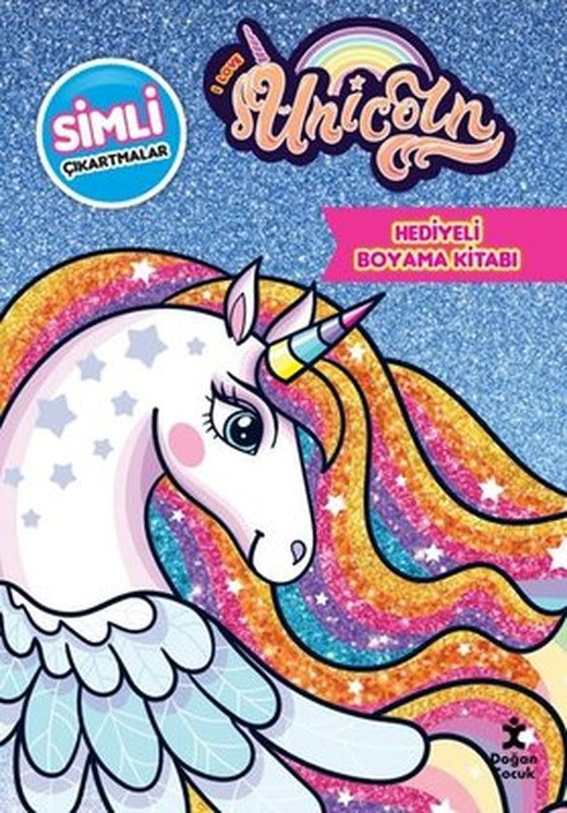 Unicorn - Simli ve Hediyeli Boyama Kitabı | Doğan Çocuk (İnce Kapak)