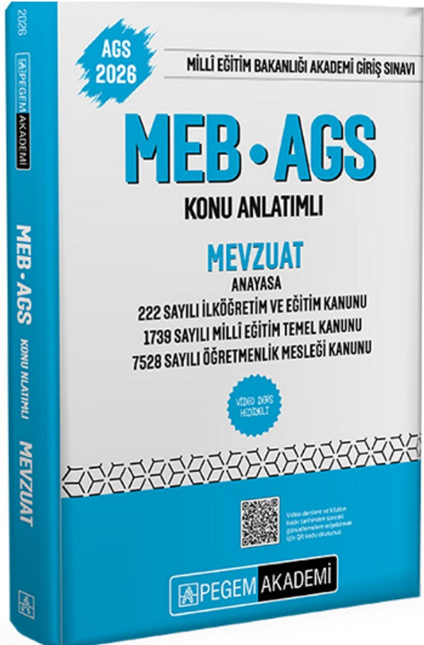 2026 MEB - AGS Konu Anlatımlı Mevzuat | Pegem Akademi Yayıncılık (İnce Kapak)