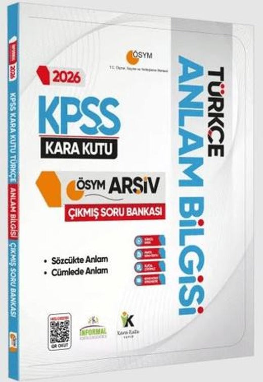 2026 KPSS Türkçenin Kara Kutusu Anlam Bilgisi (Sözcük-Cümle) Çıkmış Soru Bankası Dijital Çözümlü