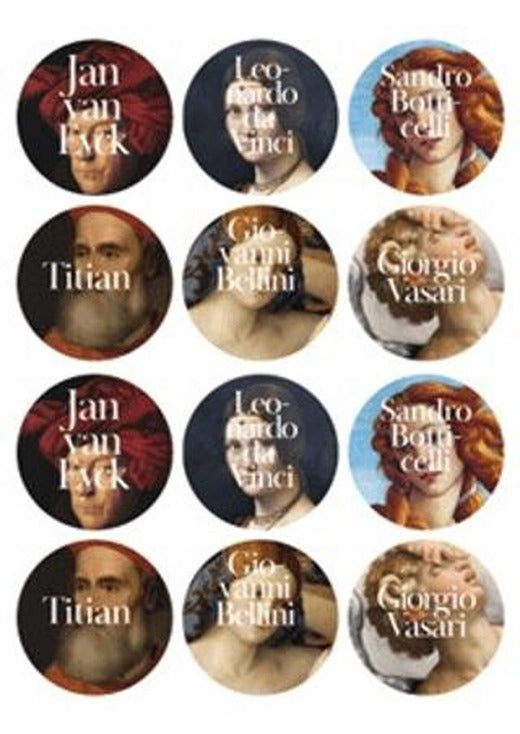 İkonik Tablolar Sticker (12'li) | Fol Kitap