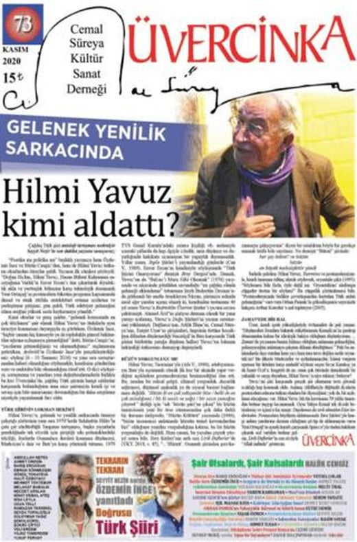 Üvercinka Dergisi Sayı: 73 Kasım 2020 | Üvercinka Dergisi (Ciltsiz)