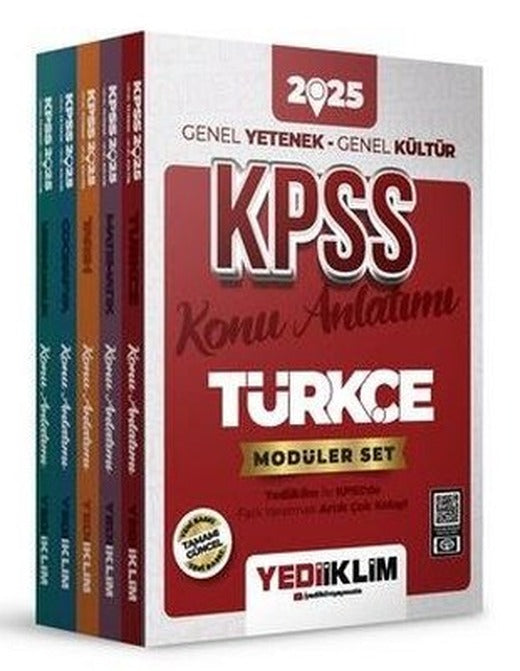 2025 KPSS Genel Yetenek Genel Kültür Konu Anlatımlı Modüler Set | Yediiklim Yayınları (İnce Kapak)