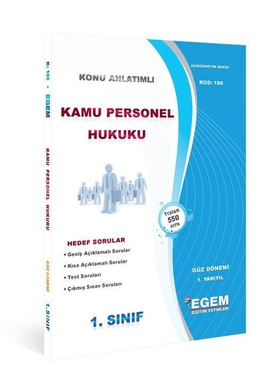 1. Sınıf 1. Yarıyıl Kamu Personel Hukuku Konu Anlatımlı Soru Bankası - Kod 180