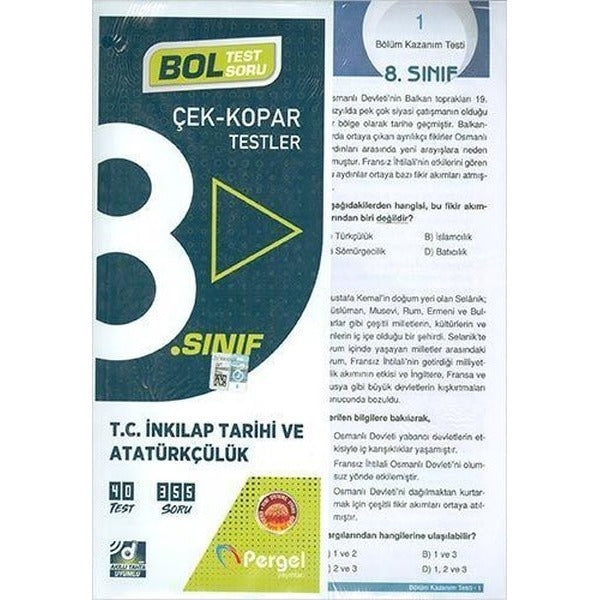 8.Sınıf T.C. İnkılap Tarihi ve Atatürkçülük Çek Kopar Testler | Pergel (İnce Kapak)