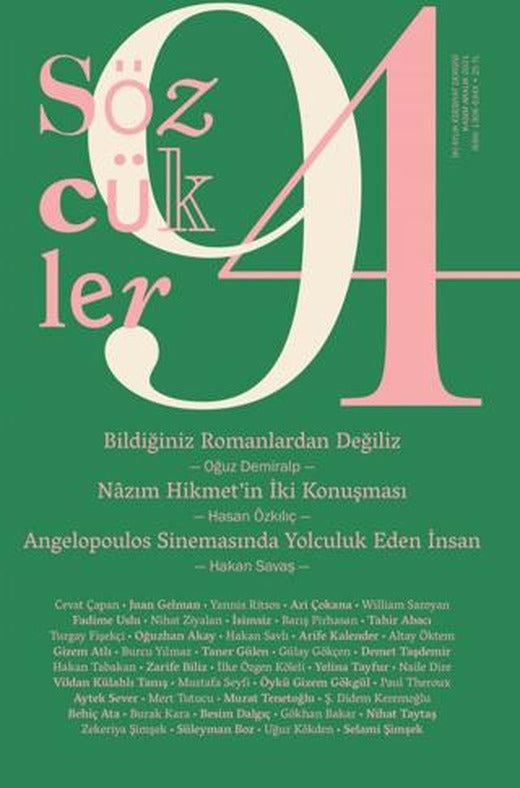 Sözcükler Dergisi Sayı: 94 Kasım - Aralık 2021 | Sözcükler Yayınları (Ciltsiz)