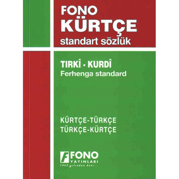 Kürtçe - Türkçe Türkçe - Kürtçe Standart Sözlük | Fono Yayınları (İnce Kapak)