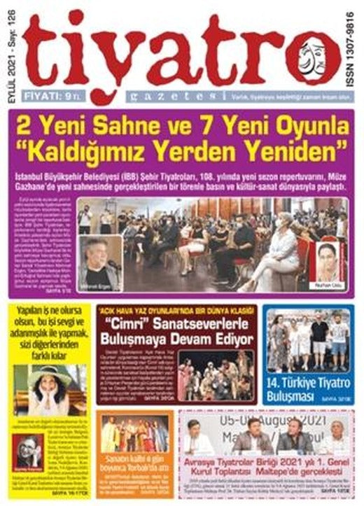 Tiyatro Gazetesi Sayı: 126 Eylül 2021 | Tiyatro Gazetesi (Ciltsiz)