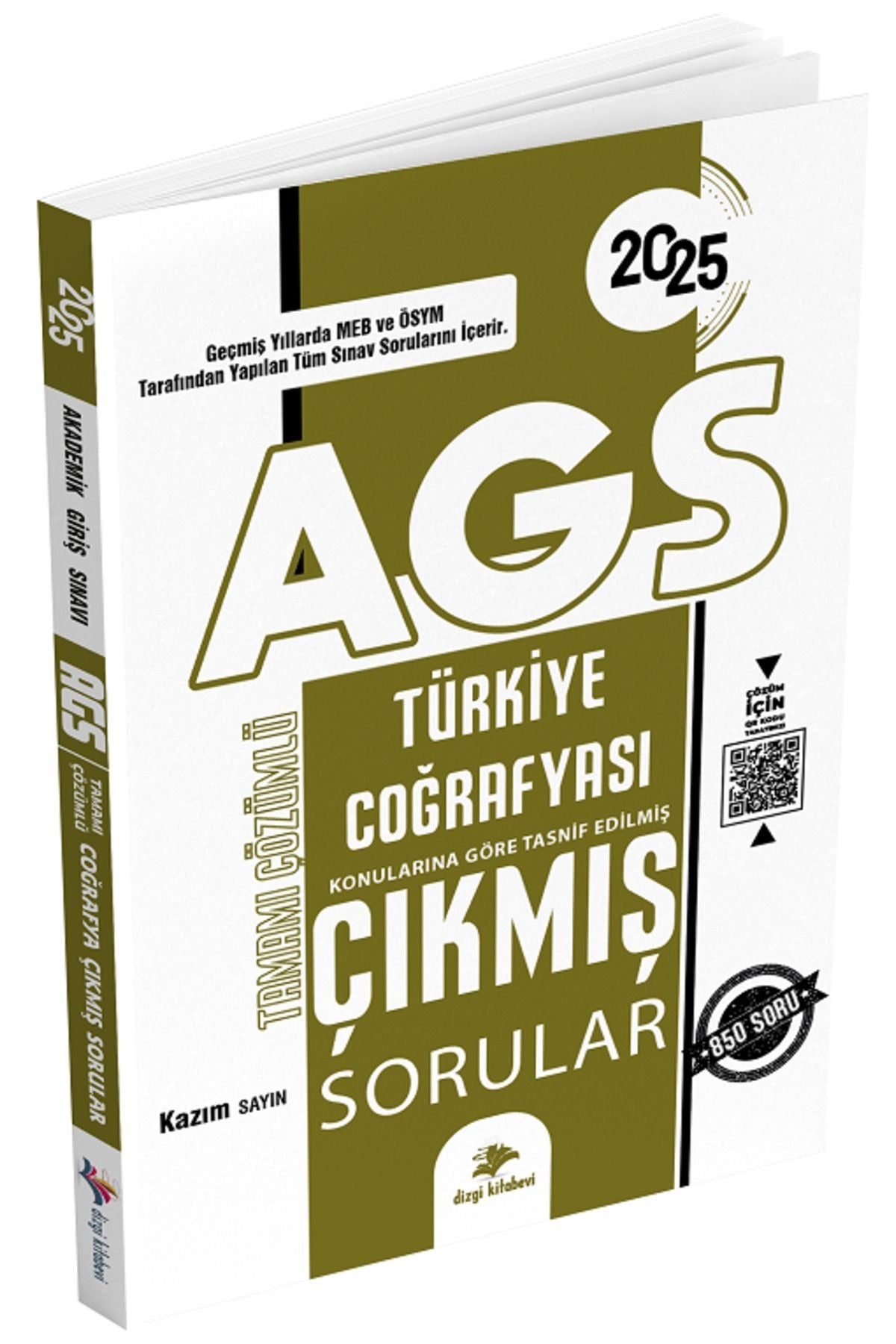2025 MEB AGS Türkiye Coğrafyası Video Çözümlü Çıkmış Sorular | Dizgi Kitap (Ciltsiz)